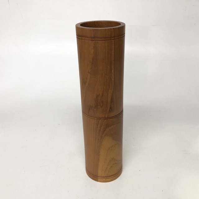 VASE, Teak Cylinder